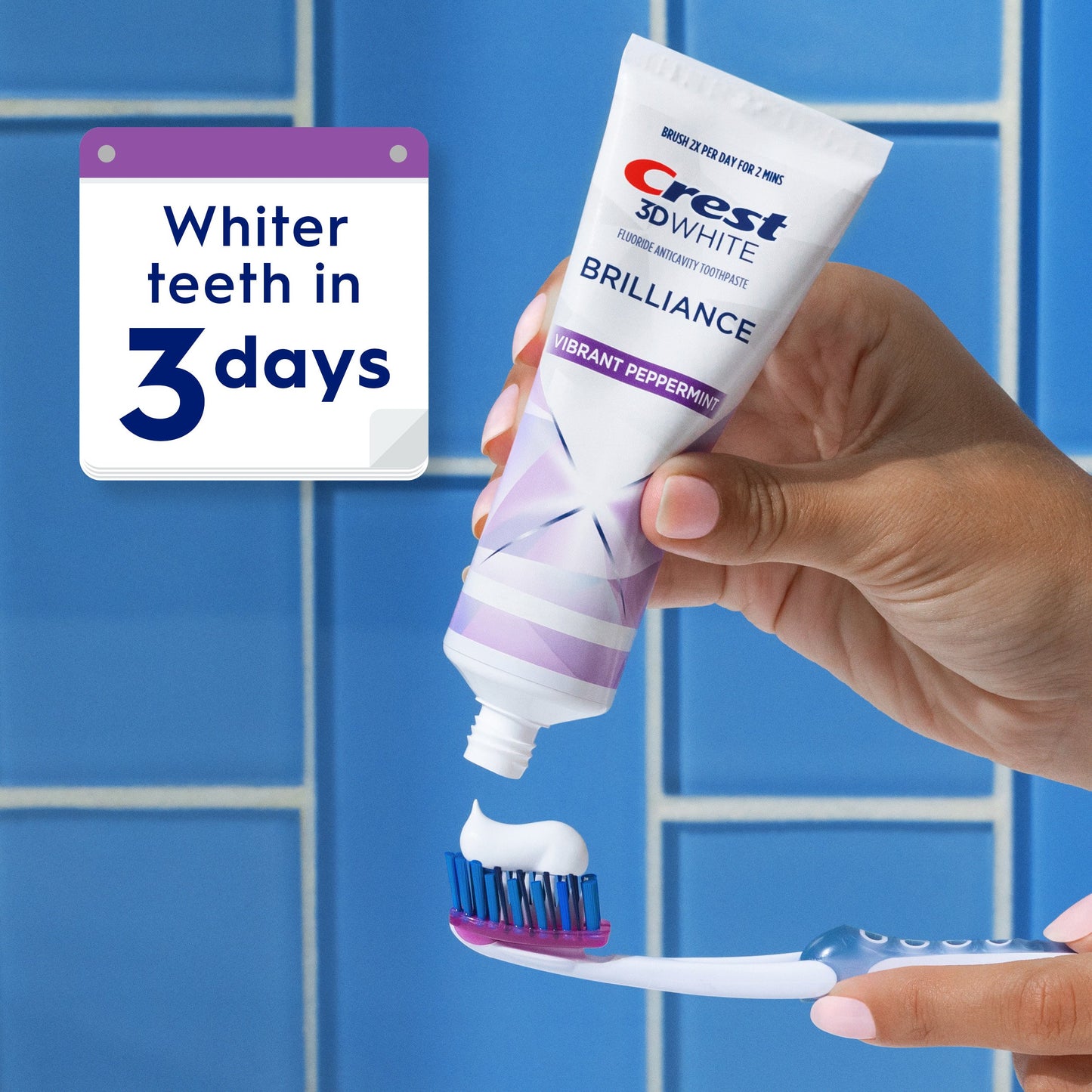 Crest 3D White Brilliance Toothpaste Vibrant Peppermint - 2 pk