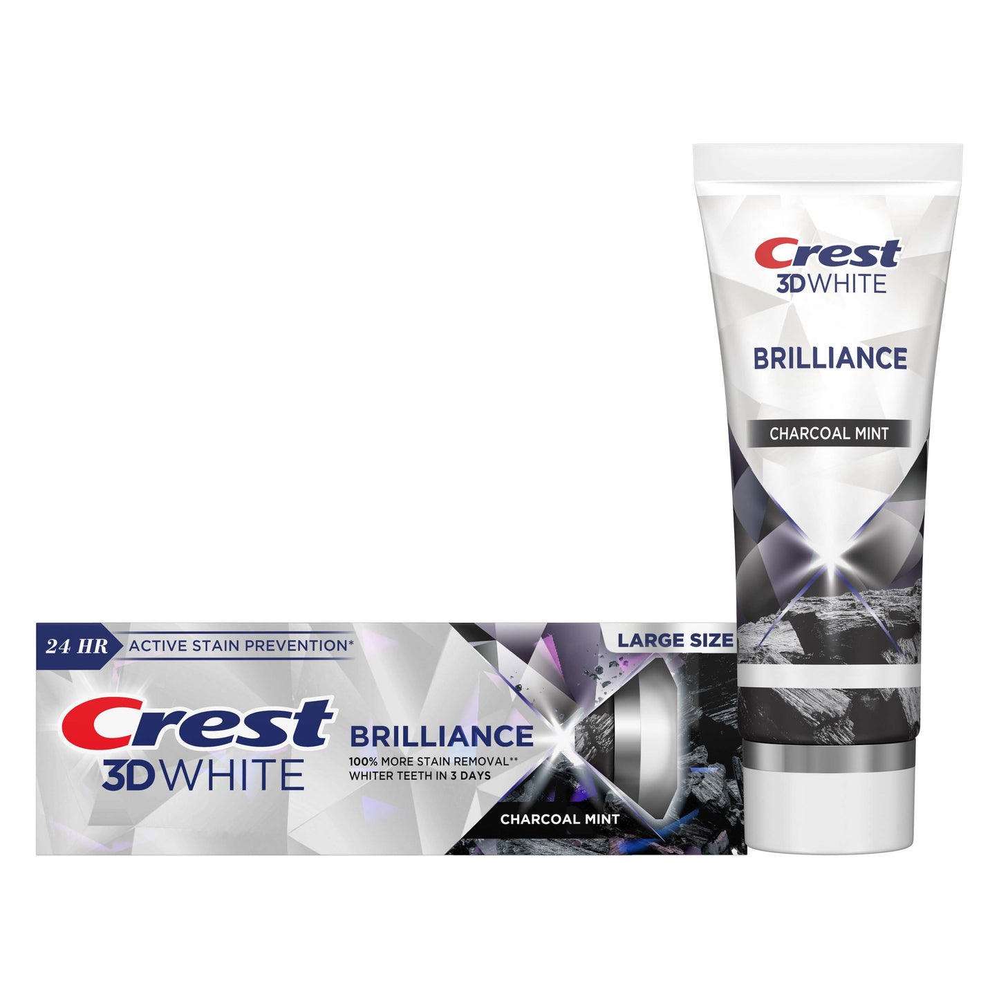 Crest 3D White Brilliance Toothpaste - Charcoal Mint