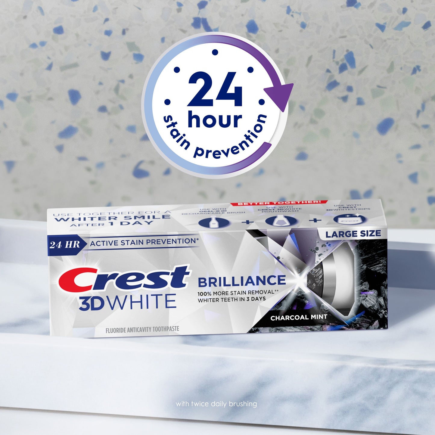 Crest 3D White Brilliance Toothpaste - Charcoal Mint