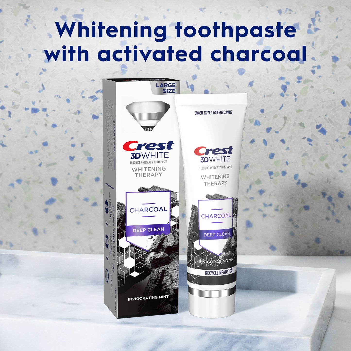Crest 3D White Whitening Therapy Charcoal Toothpaste - Deep Clean