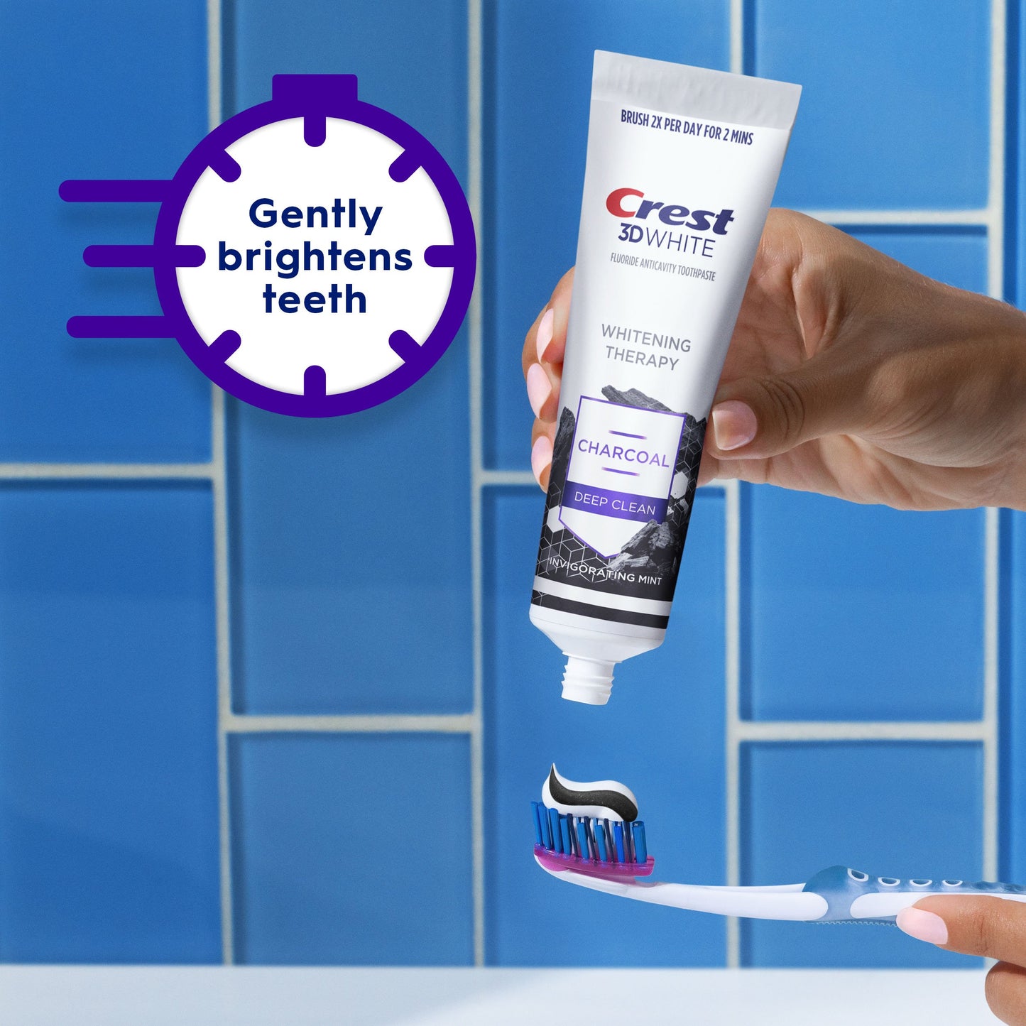 Crest 3D White Whitening Therapy Charcoal Toothpaste - Deep Clean