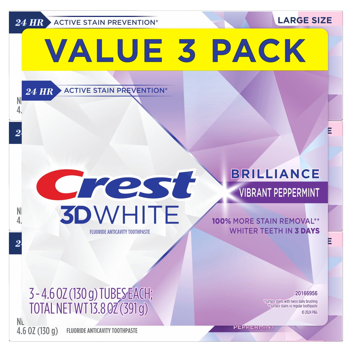 Crest 3D White Toothpaste Brilliance - Peppermint