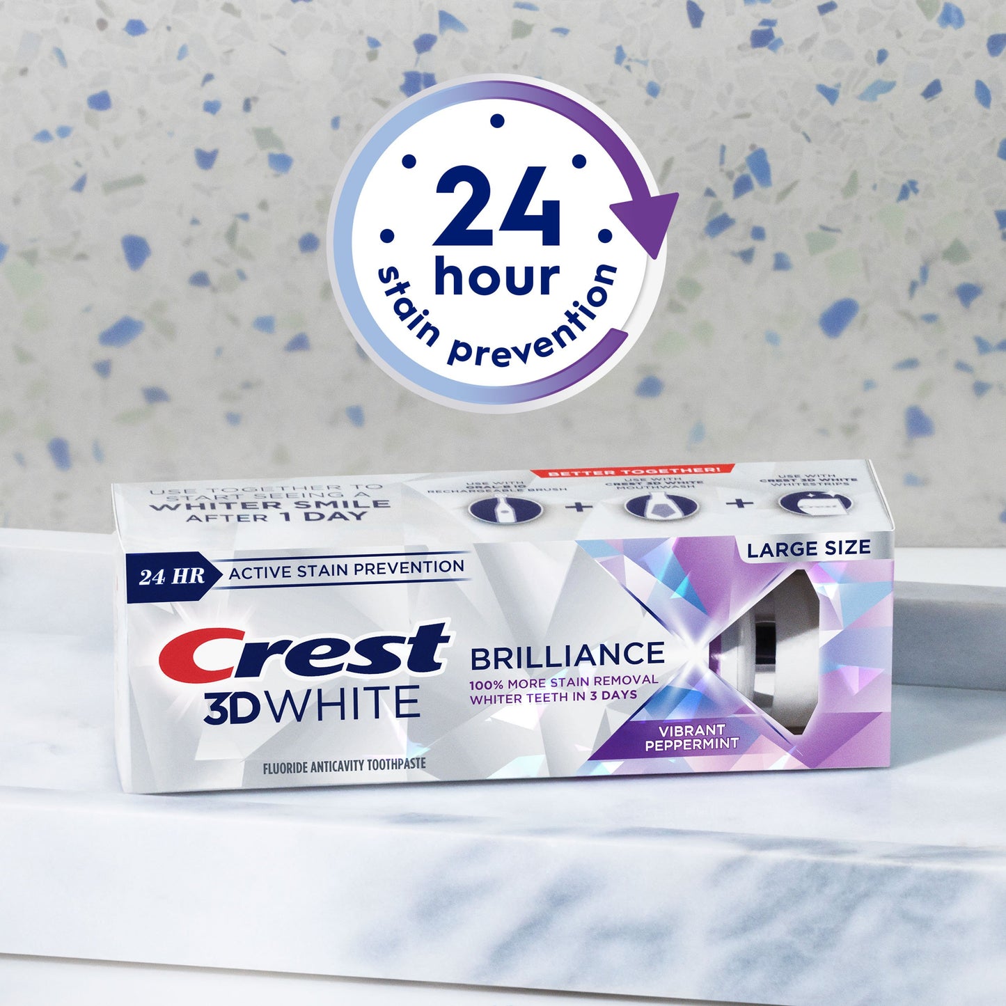 Crest 3D White Toothpaste Brilliance - Peppermint