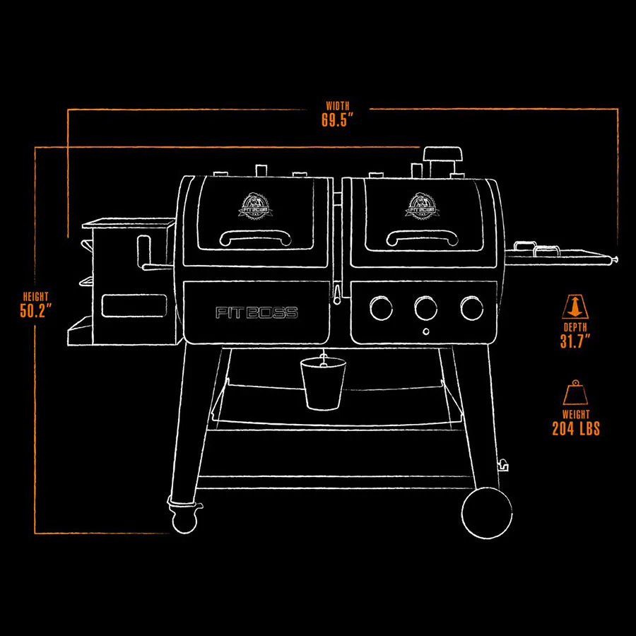 Pit Boss Sportsman 1230 Gas & Wood Pellet Grill