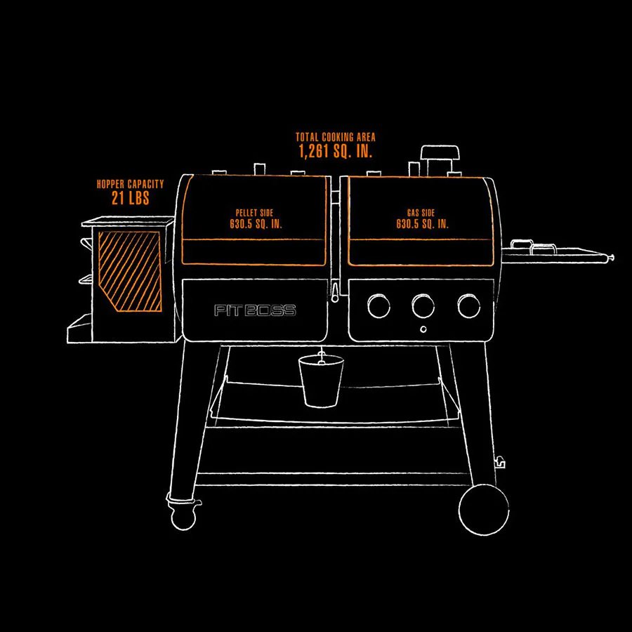 Pit Boss Sportsman 1230 Gas & Wood Pellet Grill