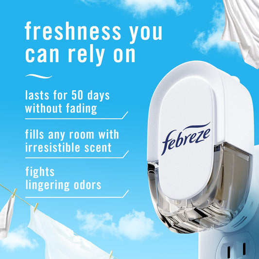 Febreze Plug In Air Freshener, Odor-Fighting Scented Oil Refill, Downy Calm Scent