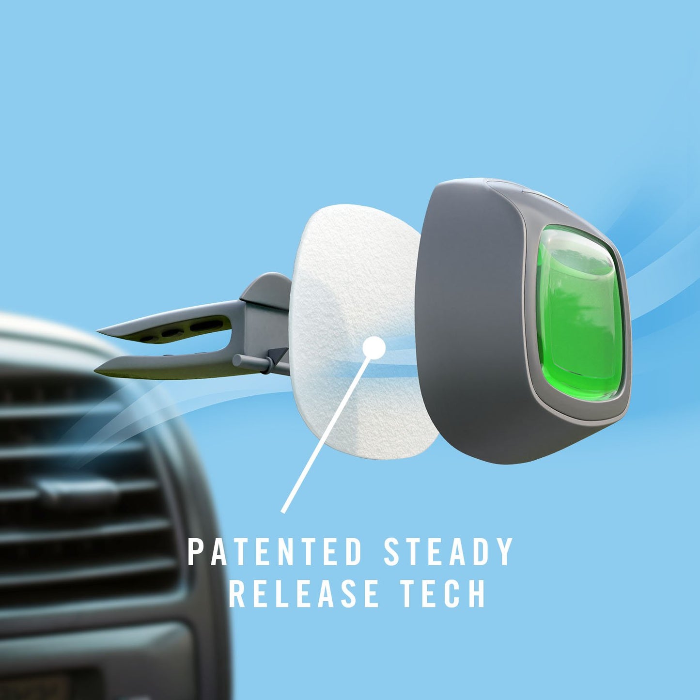 Febreze Car Air Freshener Odor-Fighting Automotive Vent Clip - Downy Calm Scent