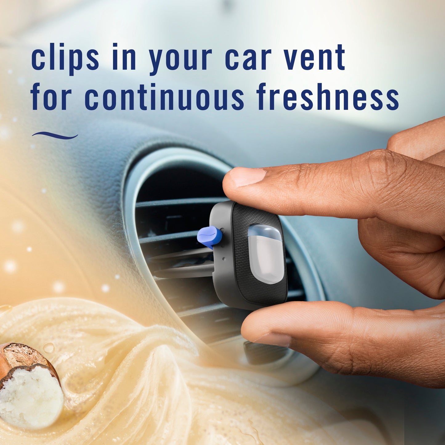 Febreze Car Air Freshener Odor-Fighting Automotive Vent Clip - Soothe & Restore Scent