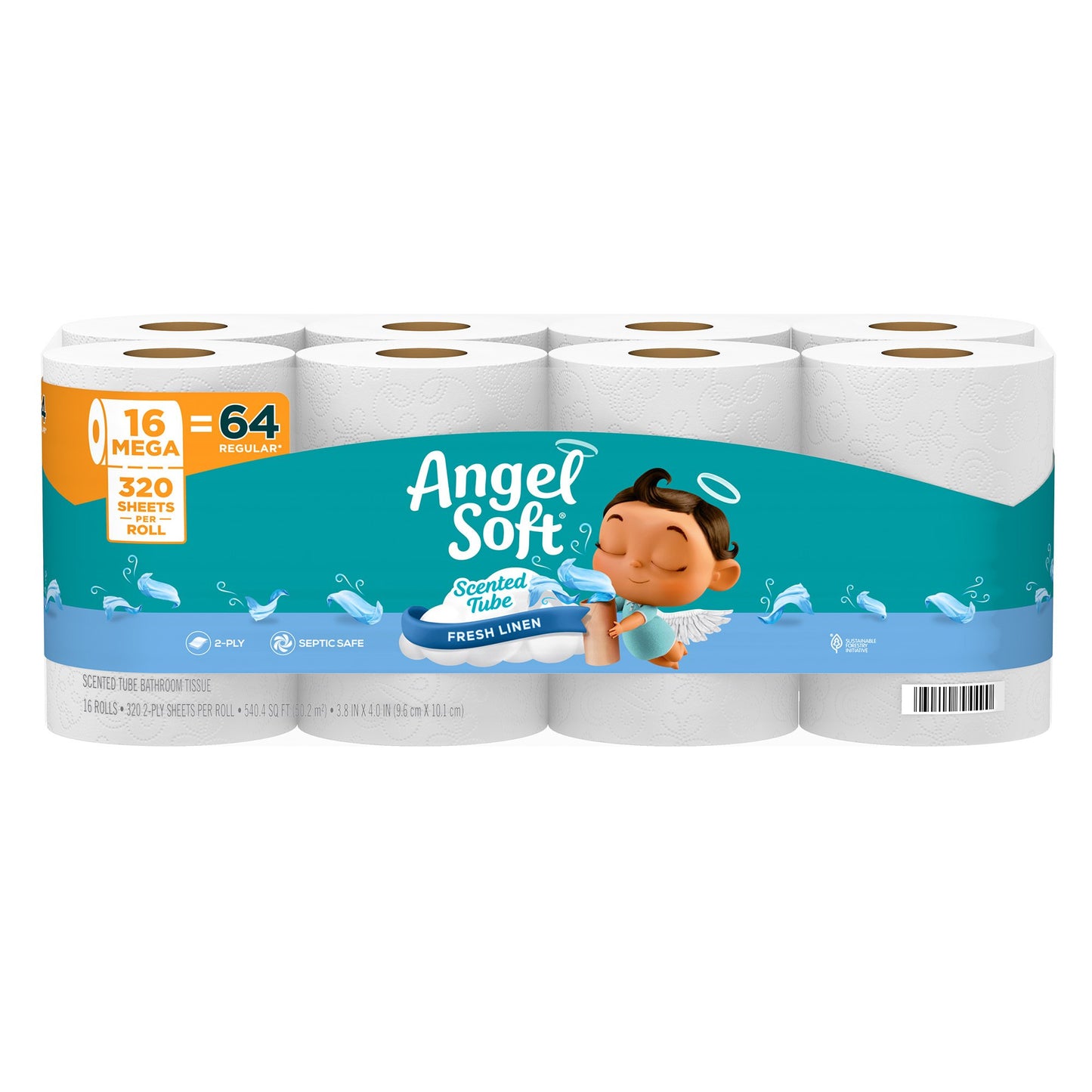 Angel Soft Toilet Paper with Fresh Linen Scented Tube