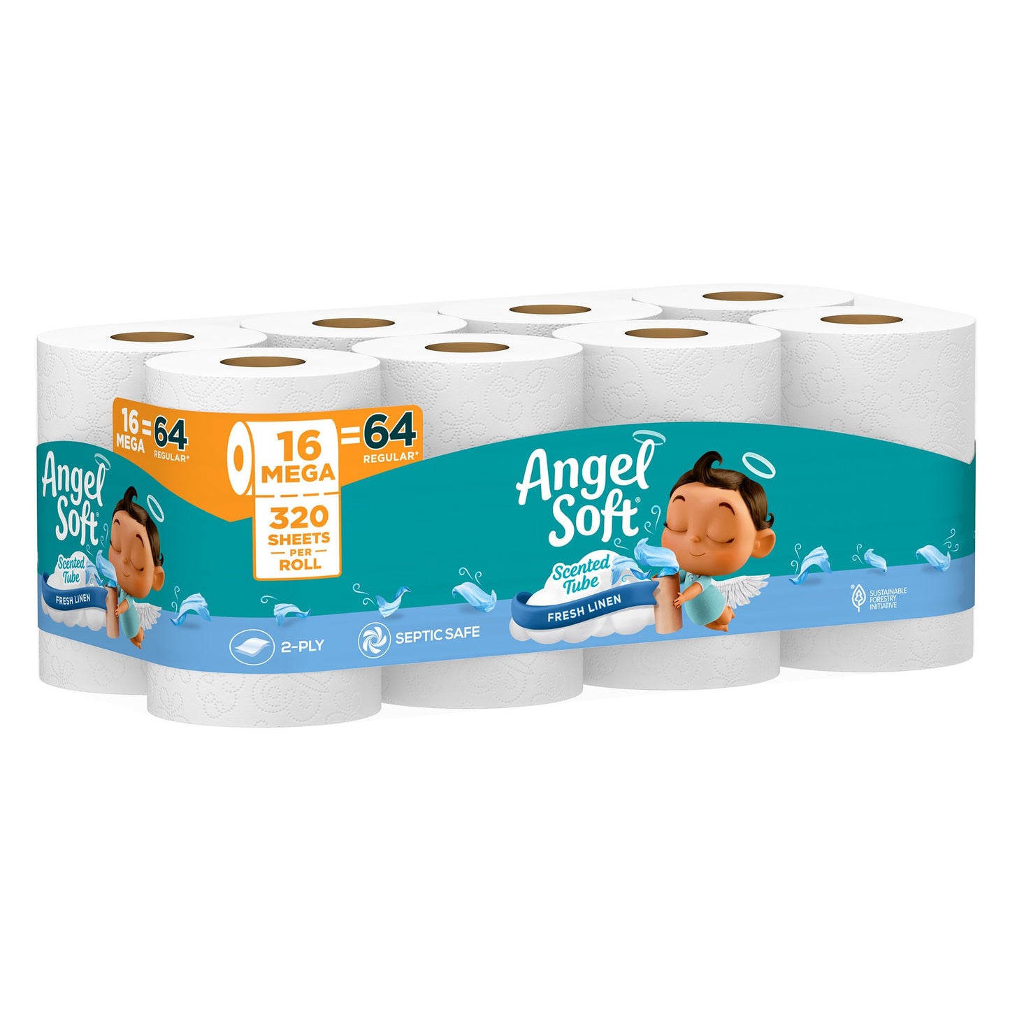 Angel Soft Toilet Paper with Fresh Linen Scented Tube