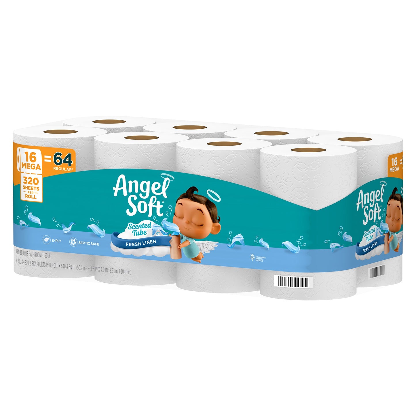 Angel Soft Toilet Paper with Fresh Linen Scented Tube