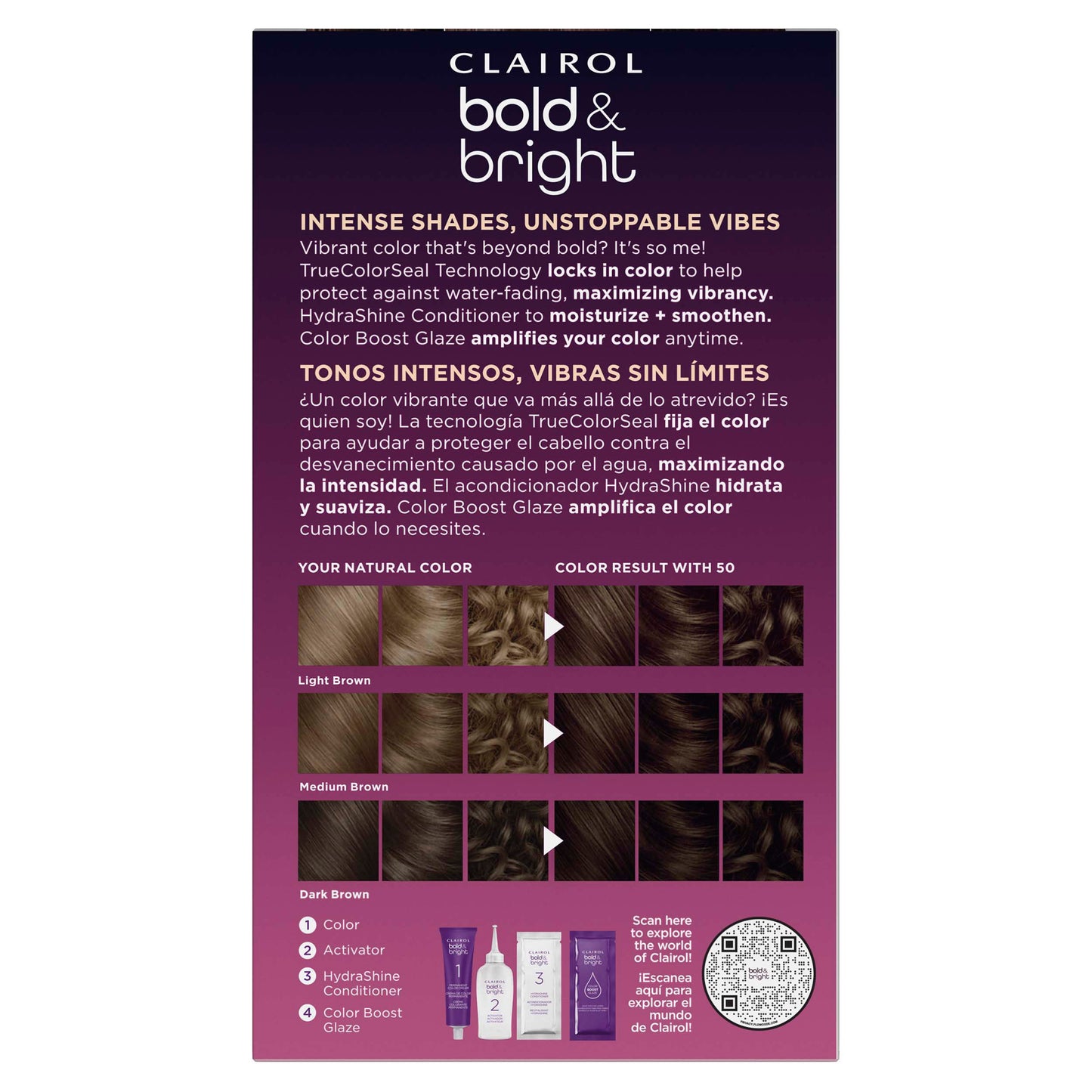Clairol Bold & Bright Permanent Hair Color - 50 Brown Sugar