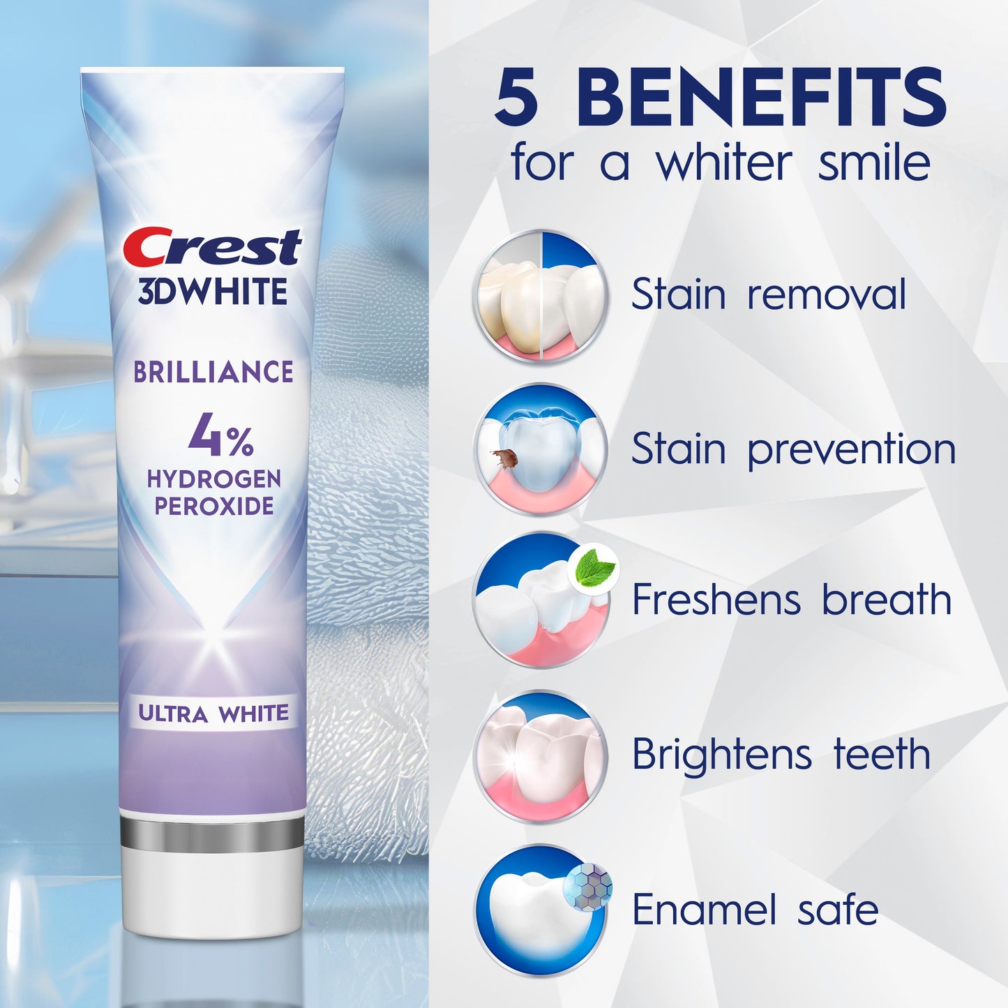 Crest 3D White Brilliance Toothpaste - Ultra White