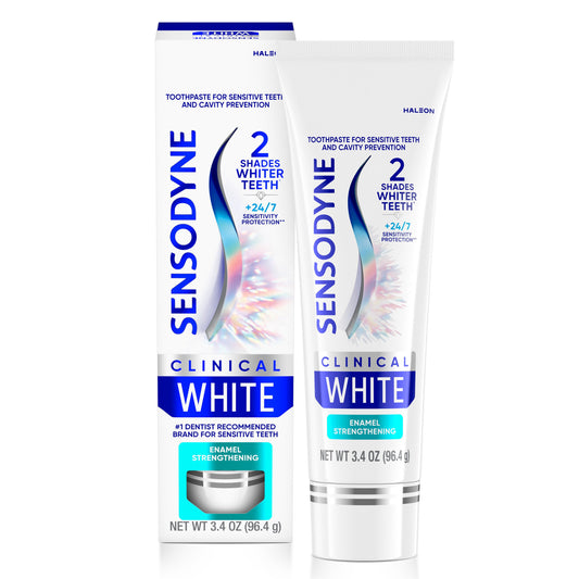 Sensodyne Clinical White Toothpaste Clinically Proven Whitening For Sensitive Teeth, Enamel Strengthening