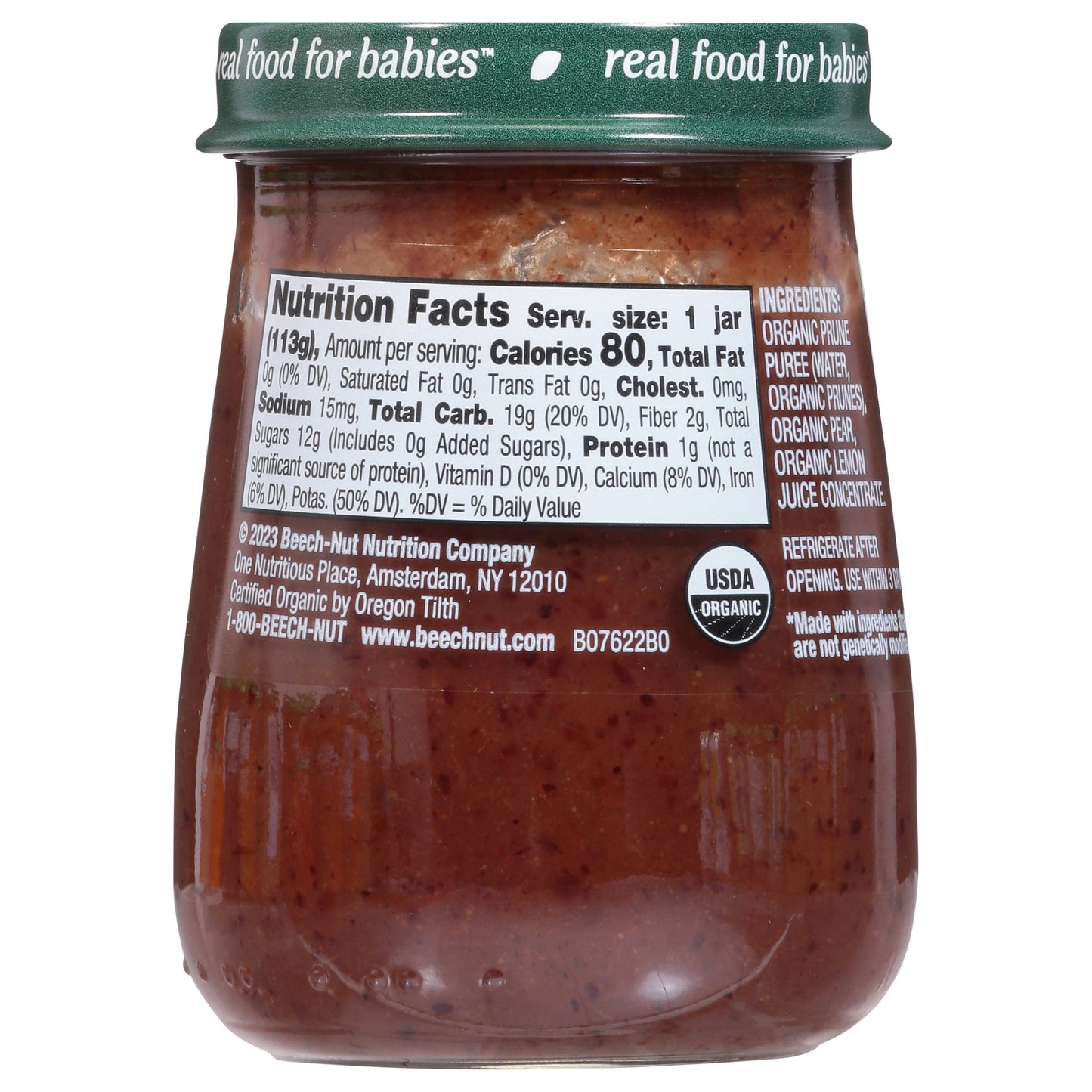 Beech-Nut Organics Stage 1 Baby Food - Prune & Pear