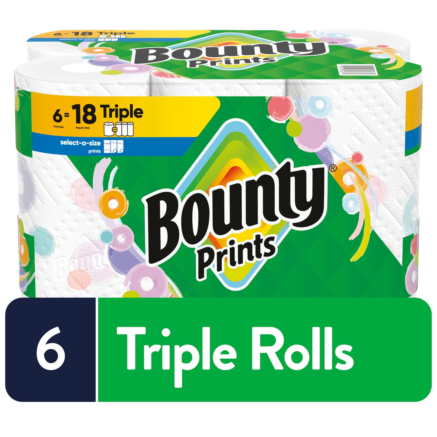Bounty Triple Roll Select-A-Size Print Paper Towels