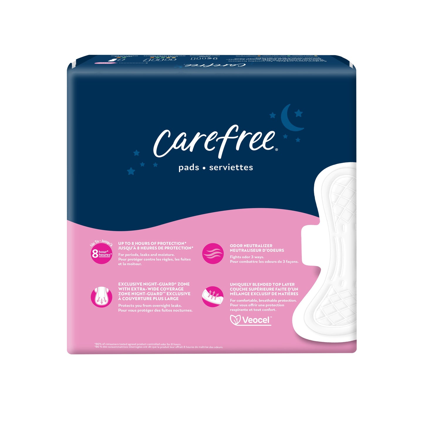 Carefree Maxi Overnight Pads With Wings