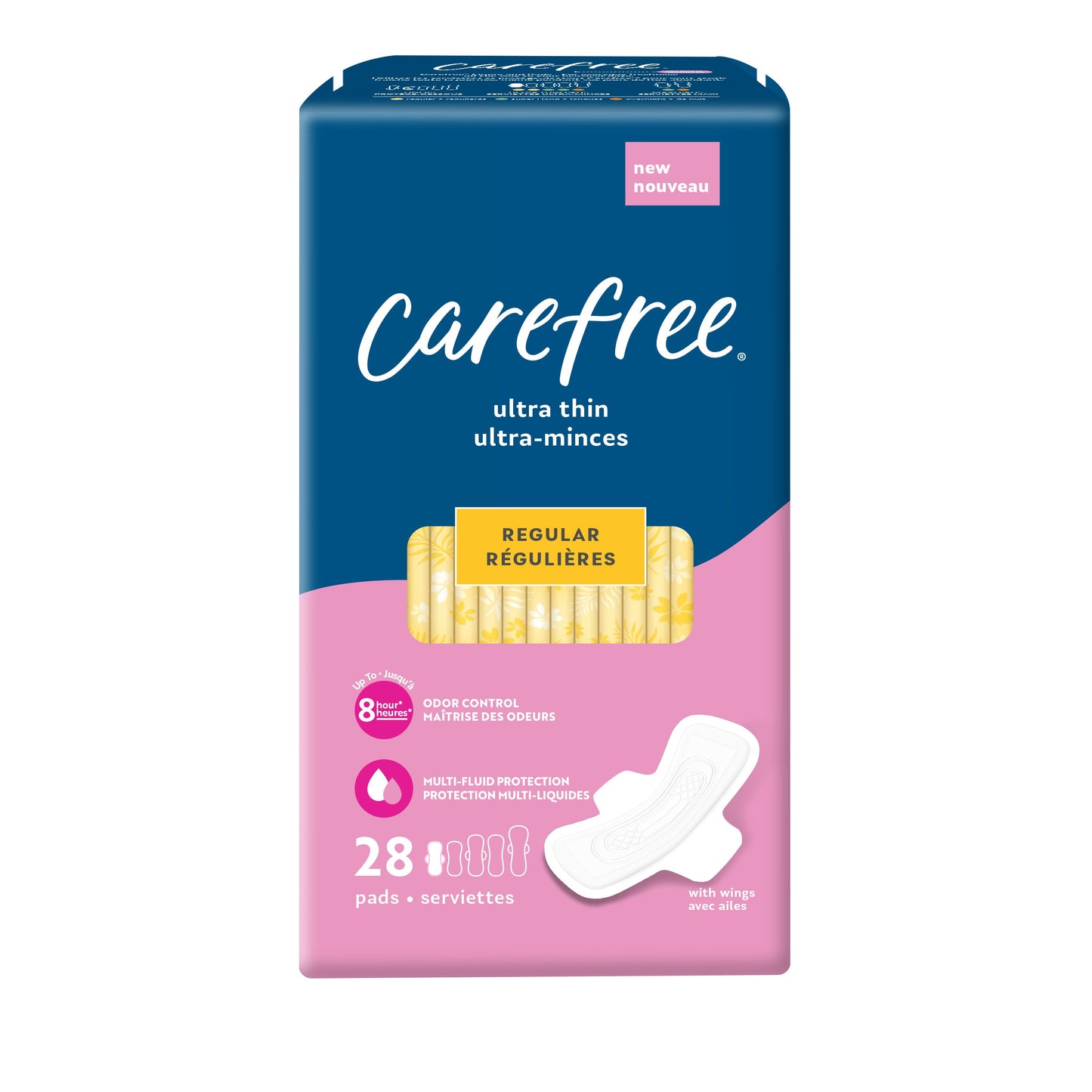 Carefree Ultra Thin Regular Pads With Wings