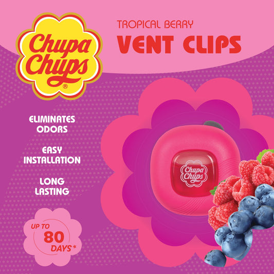Chupa Chups Vent Clip Air Fresheners - Tropical Berry