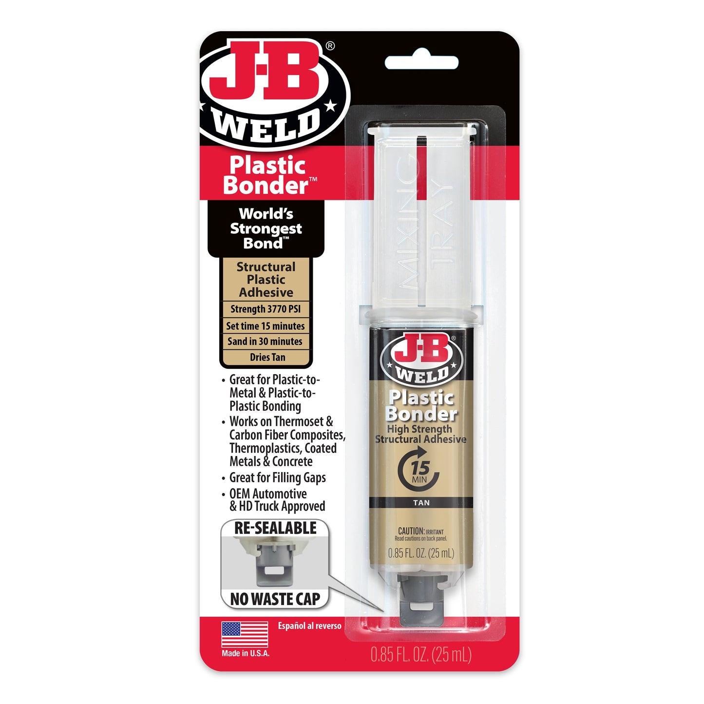 J-B Weld Plastic Bonder Structural Plastic Adhesive