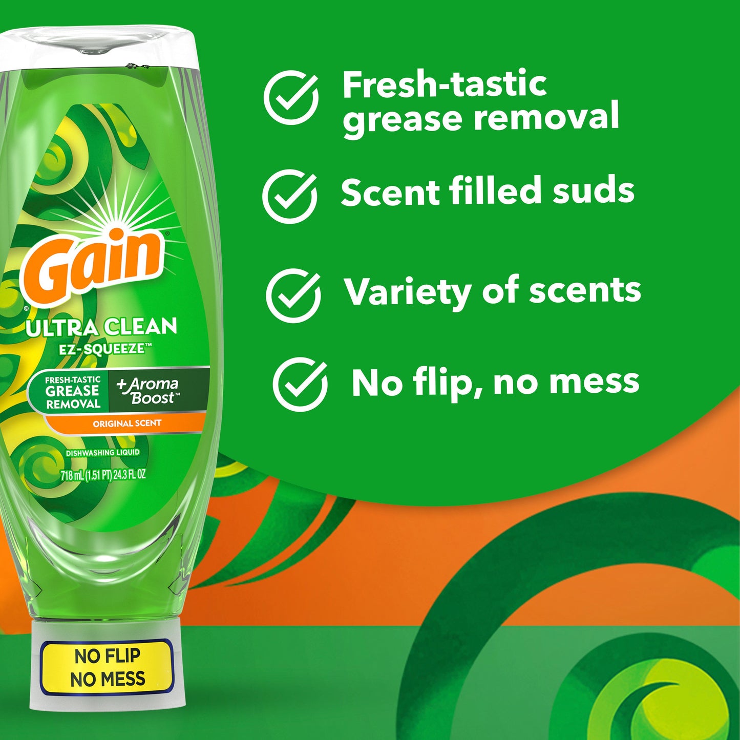 Gain Ultra Bleach Alternative Liquid Dish Soap - Summer Watermelon Scent