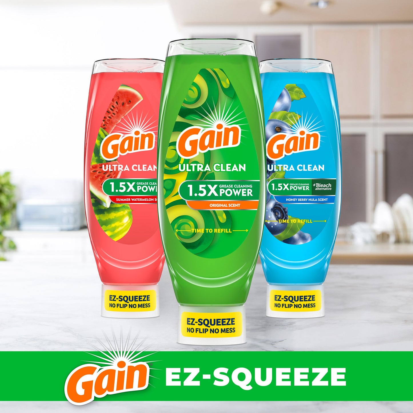 Gain Ultra Bleach Alternative Liquid Dish Soap - Summer Watermelon Scent