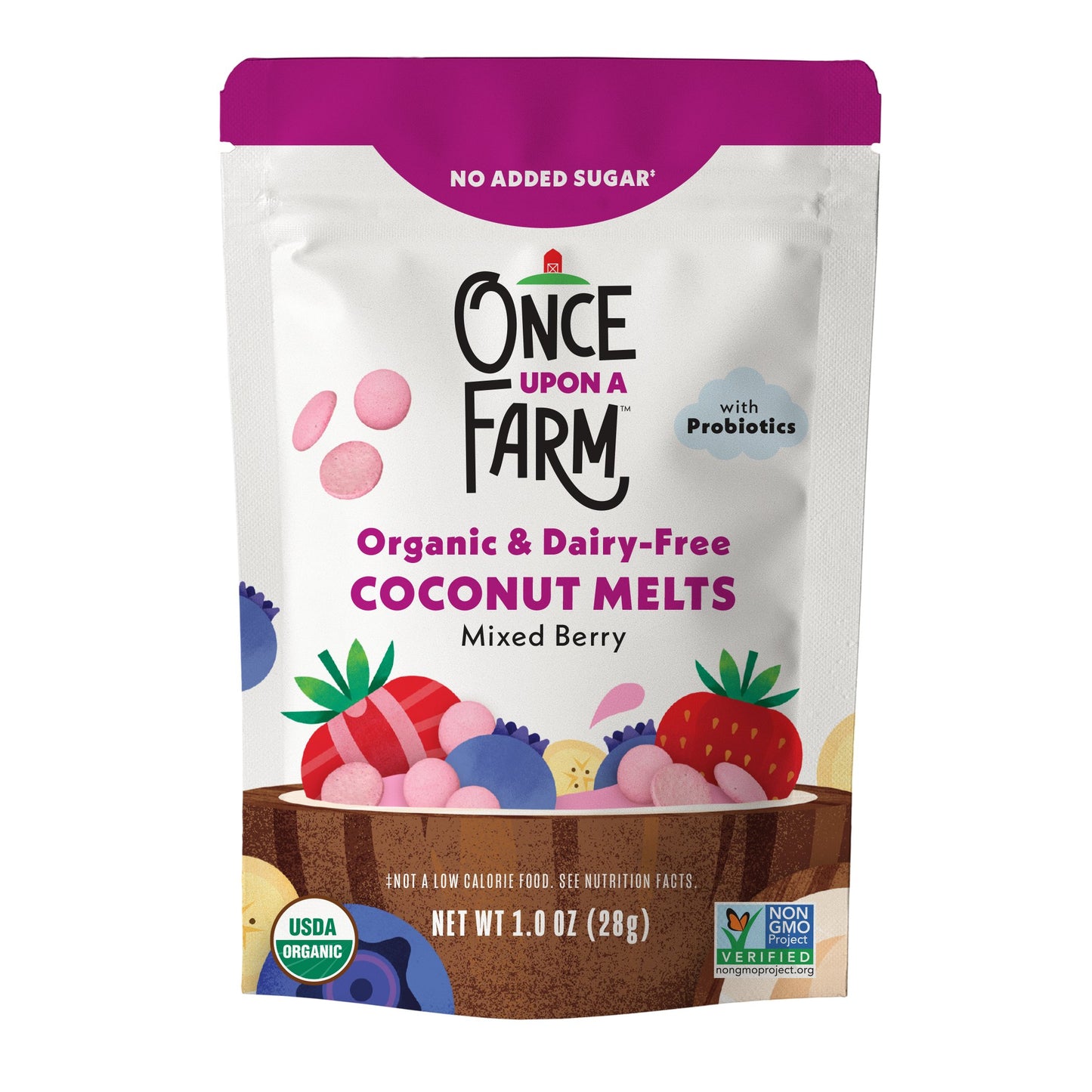 Once Upon a Farm Organic Dairy Free Coconut Melts - Mixed Berry