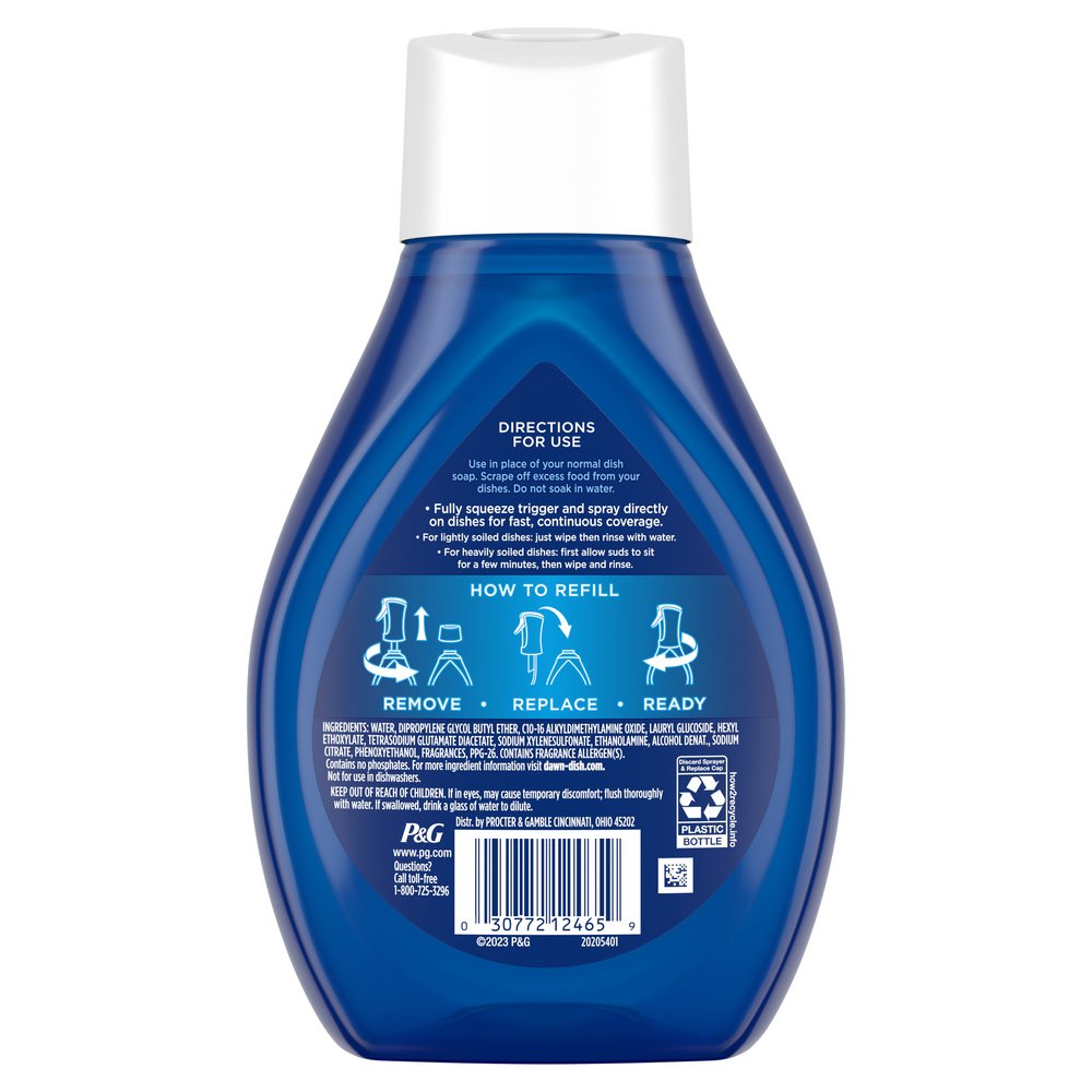 Dawn Platinum Plus Powerwash Dish Spray Gain Original Refill