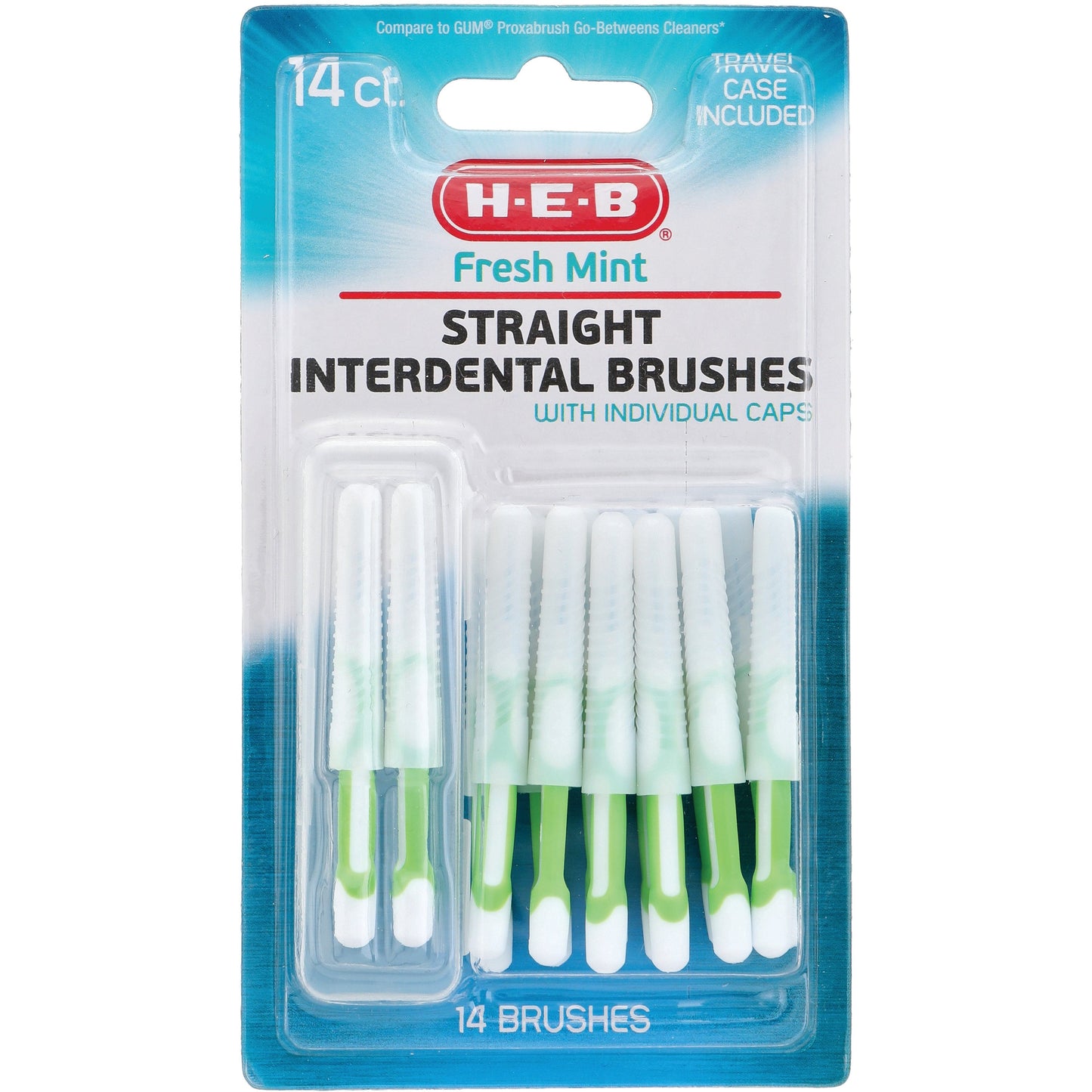 H-E-B Straight Interdental Brushes Floss Picks - Fresh Mint