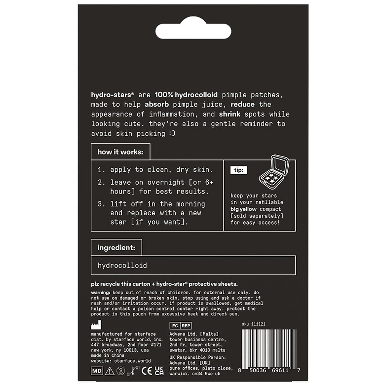 Starface Hydro-Star Black Pimple Patches