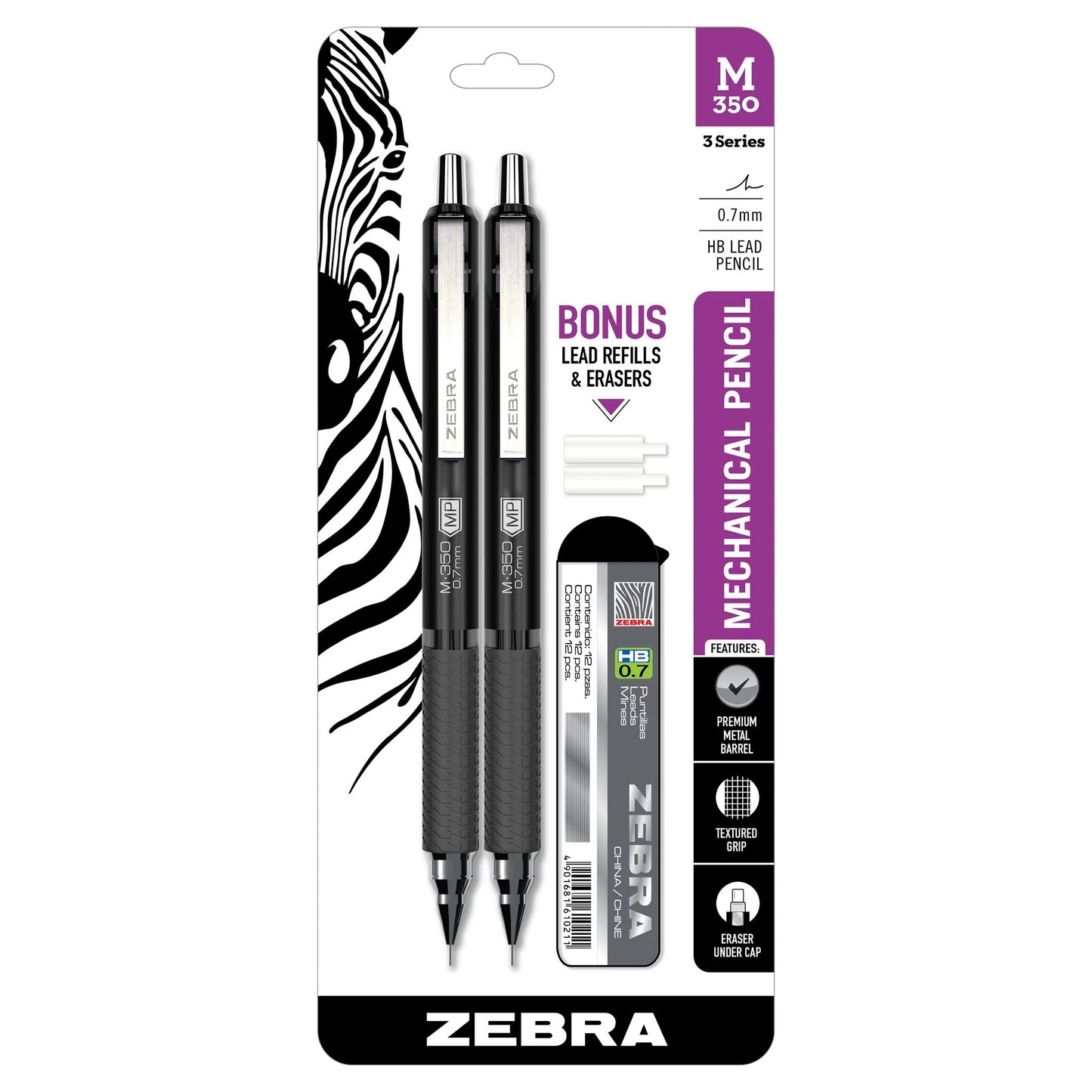 Zebra M-350 0.7mm Mechanical Pencil Set - Black
