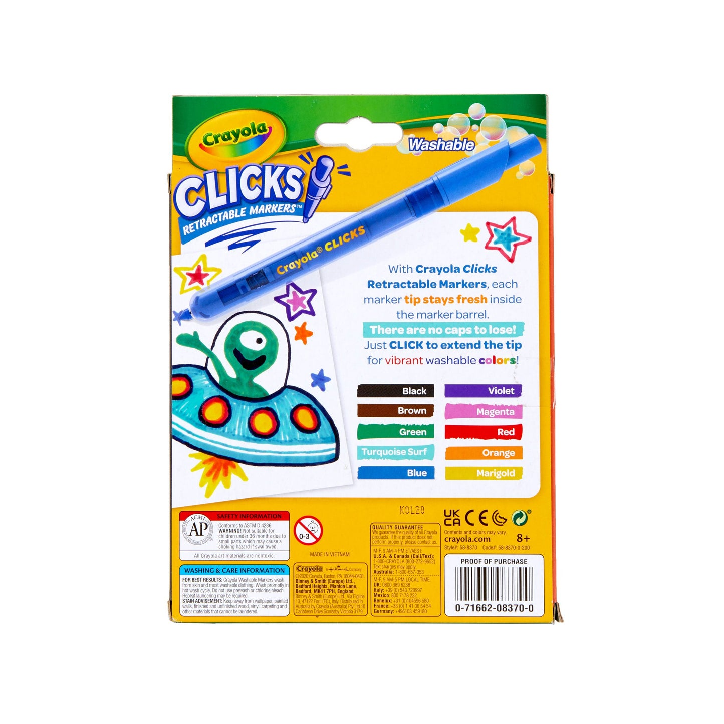 Crayola Clicks Retractable Washable Markers