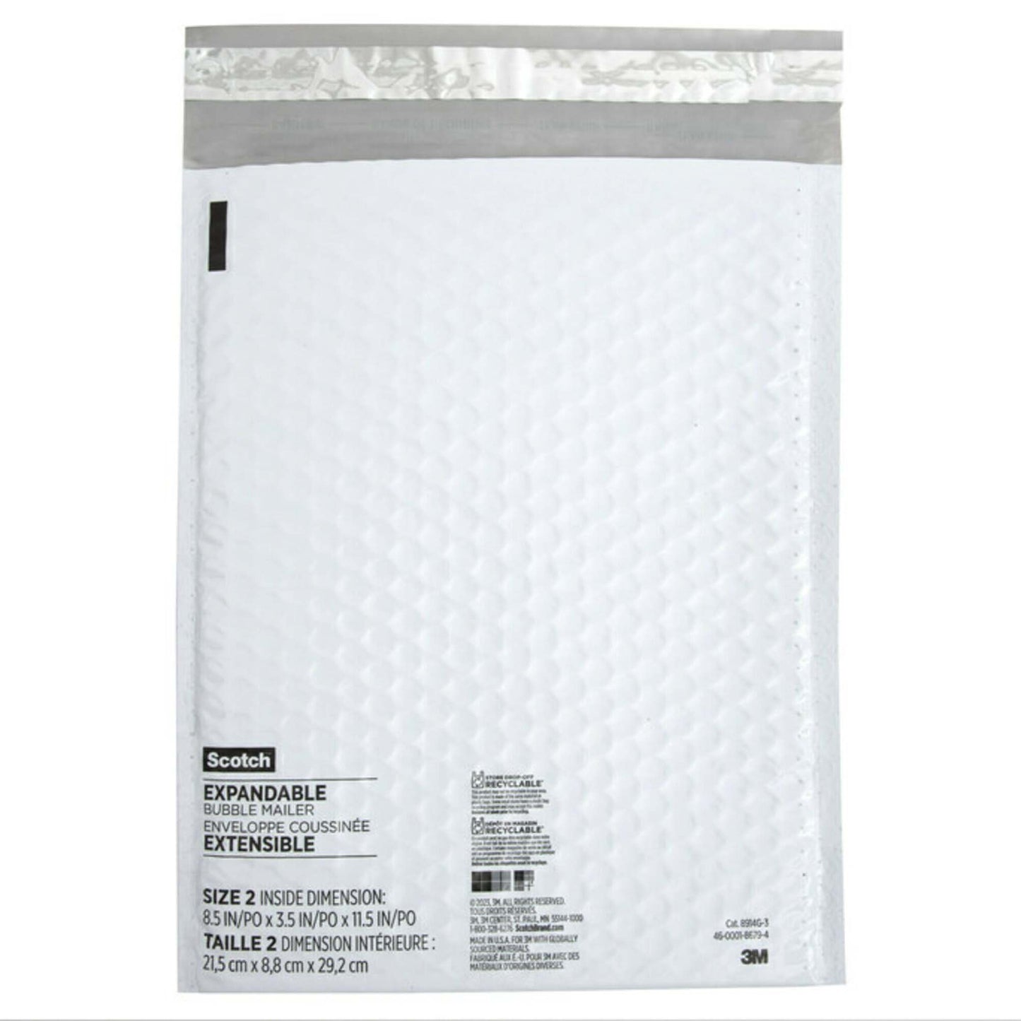 Scotch Expandable Bubble Mailers, 3 Ct