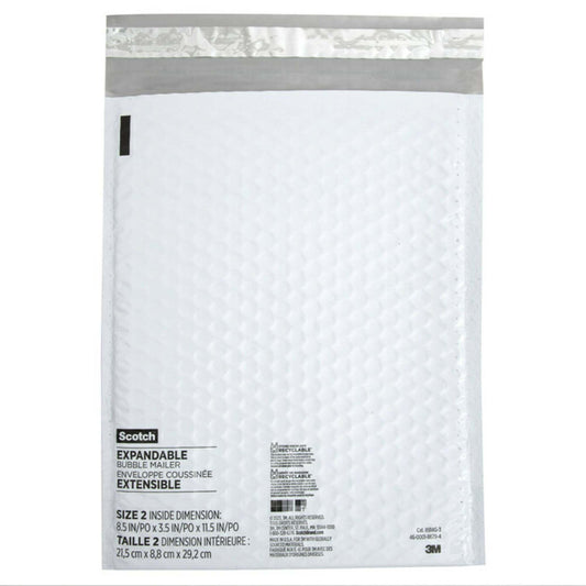Scotch Expandable Bubble Mailers, 3 Ct