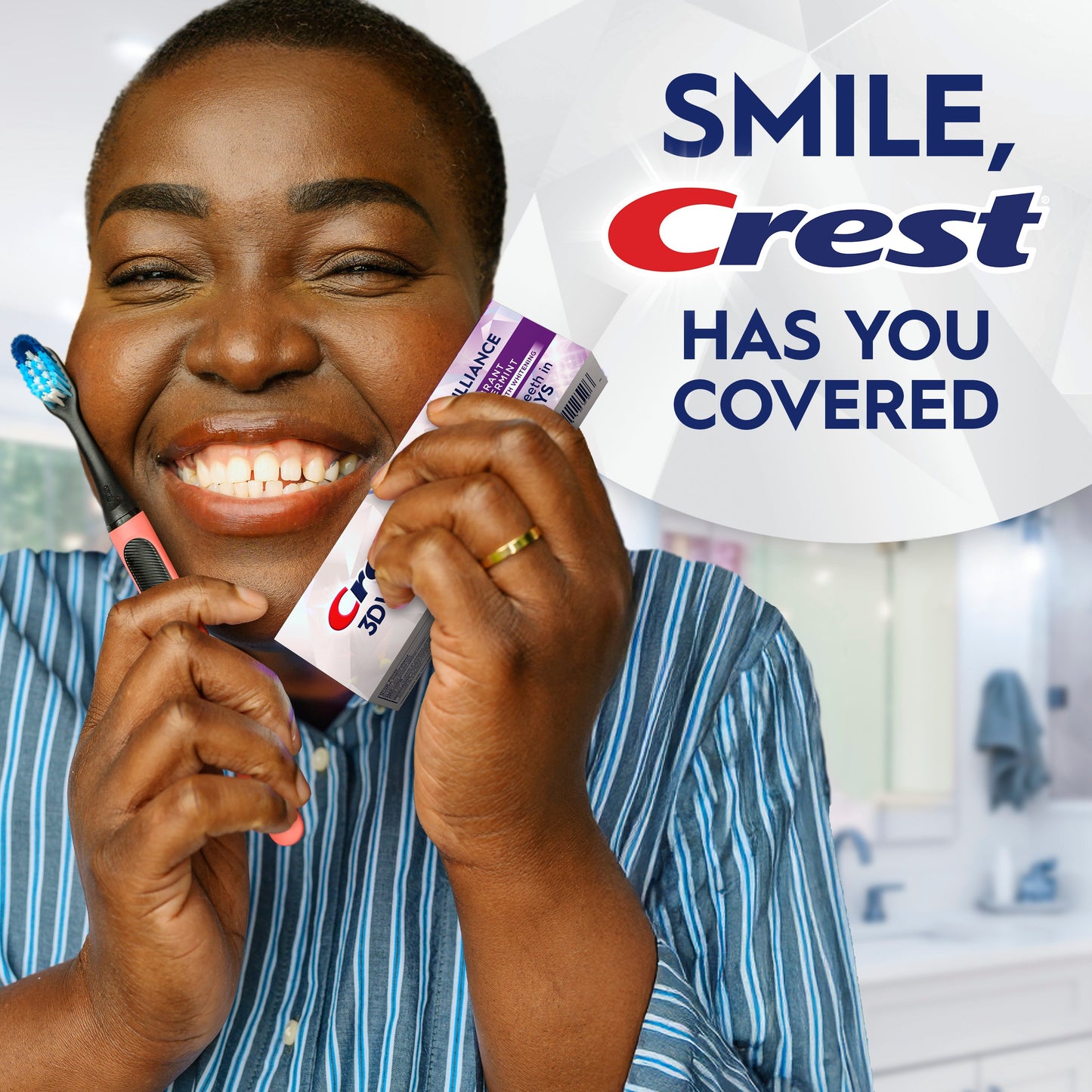 Crest Travel Size 3D White Brilliance Whitening Toothpaste - Vibrant Peppermint