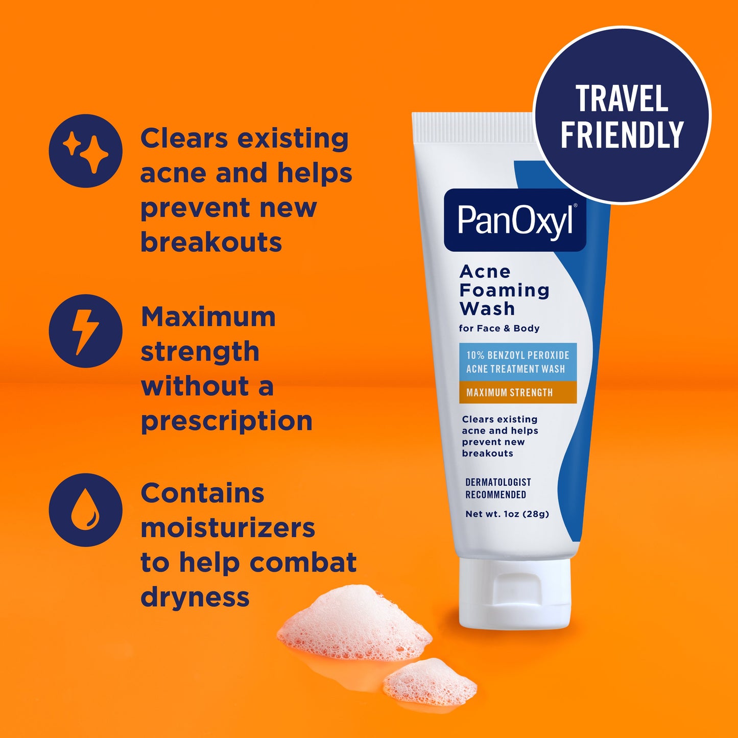 PanOxyl Acne Foaming Wash Maximum Strength 10% Benzoyl Peroxide