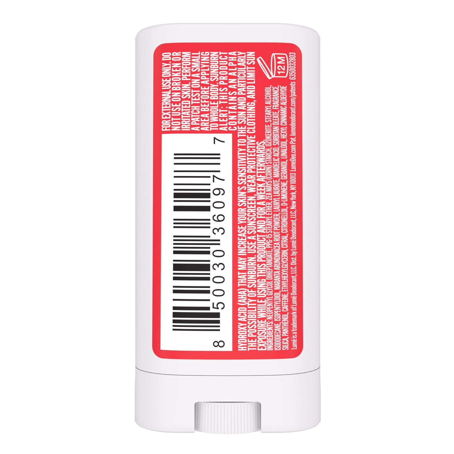 Lume Travel Size Whole Body Aluminum Free Women's Deodorant Solid - Clean Tangerine