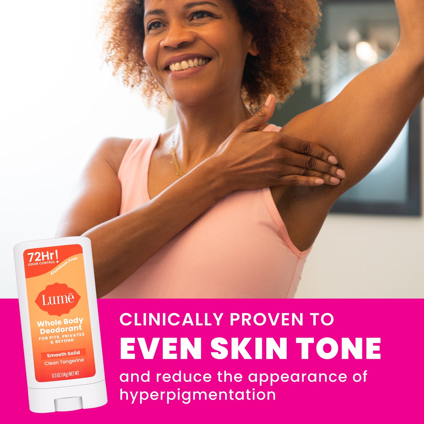 Lume Travel Size Whole Body Aluminum Free Women's Deodorant Solid - Clean Tangerine