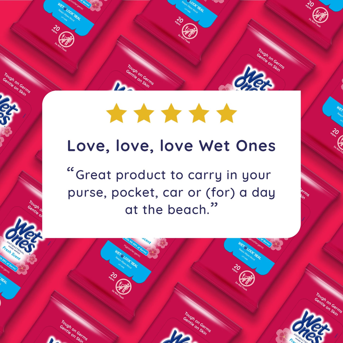 Wet Ones Travel Size Antibacterial Hand Wipes - Fresh Scent