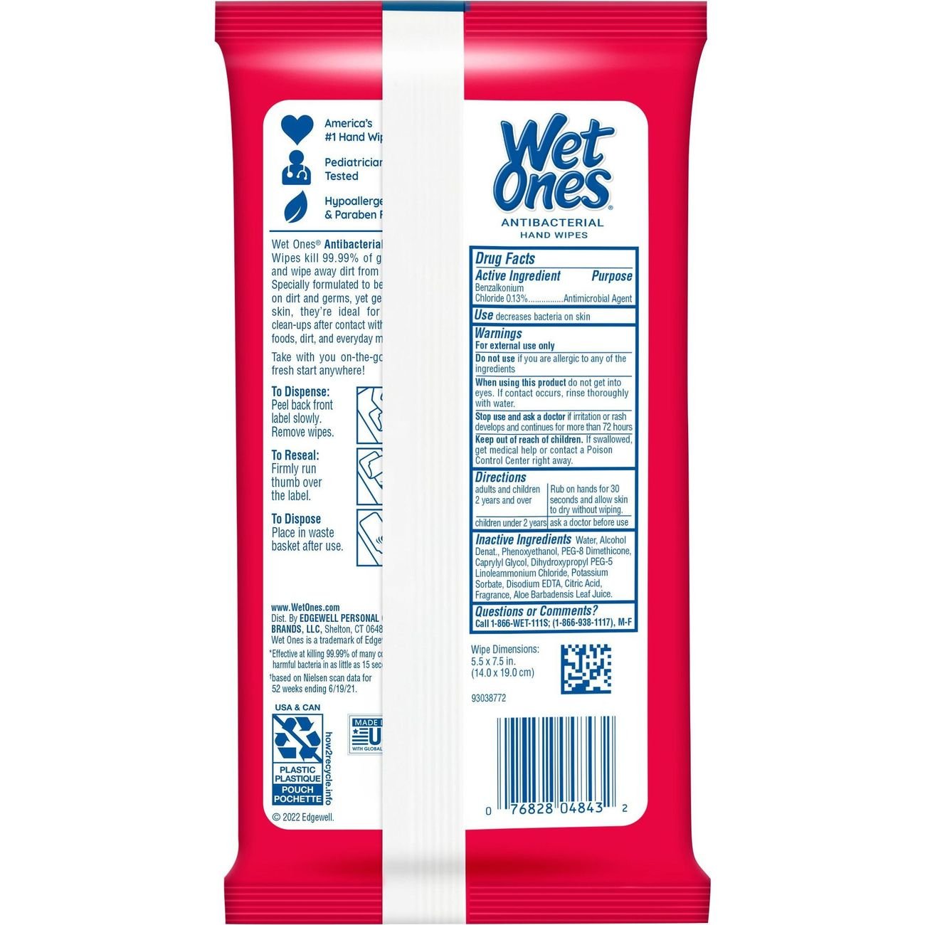 Wet Ones Travel Size Antibacterial Hand Wipes - Fresh Scent