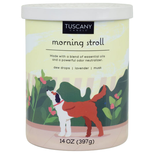 Tuscany Candle Morning Stroll Pet Odor Eliminator Candle - Lavender & Musk Scent