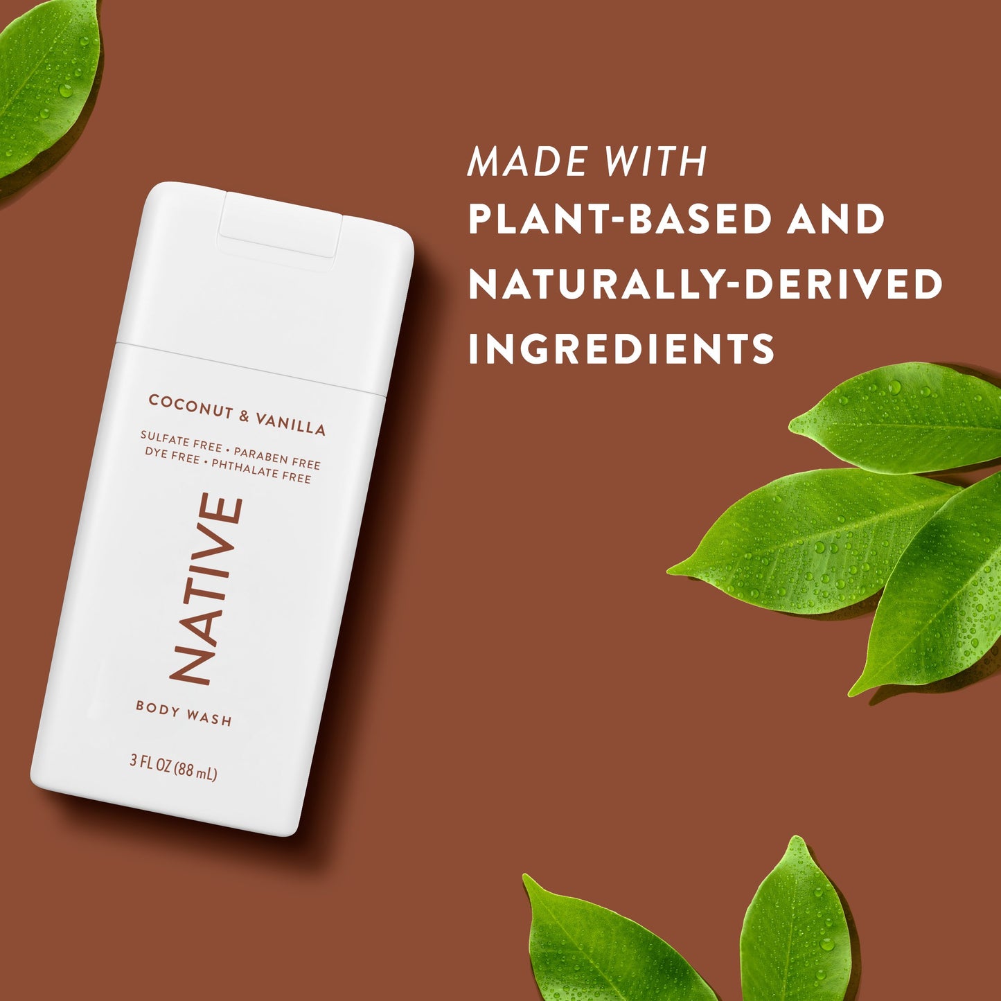 Native Travel Size Body Wash - Coconut & Vanilla