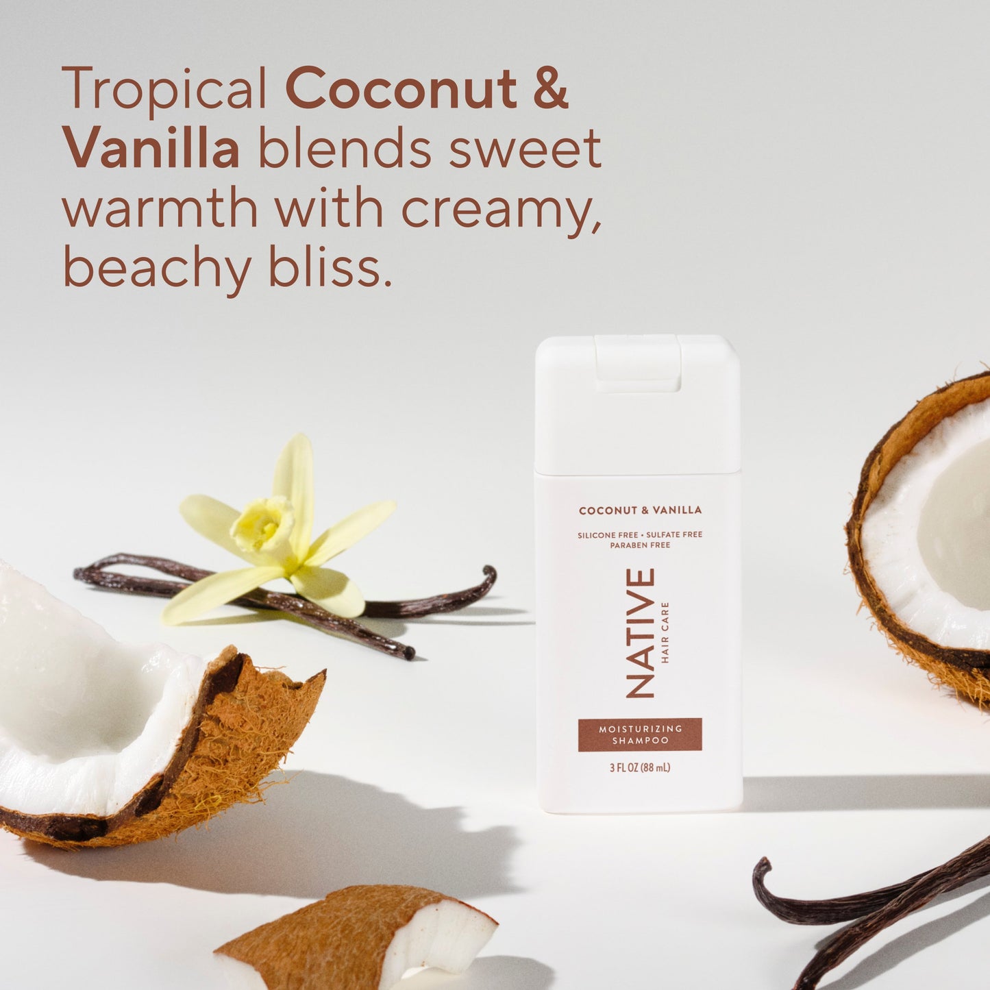 Native Travel Size Moisturizing Shampoo - Coconut & Vanilla