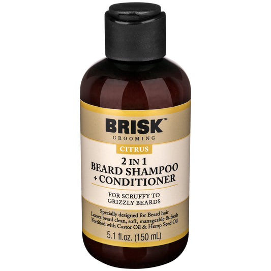 Brisk Grooming 2 In 1 Beard Shampoo + Conditioner - Citrus