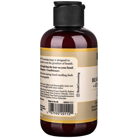 Brisk Grooming 2 In 1 Beard Shampoo + Conditioner - Citrus