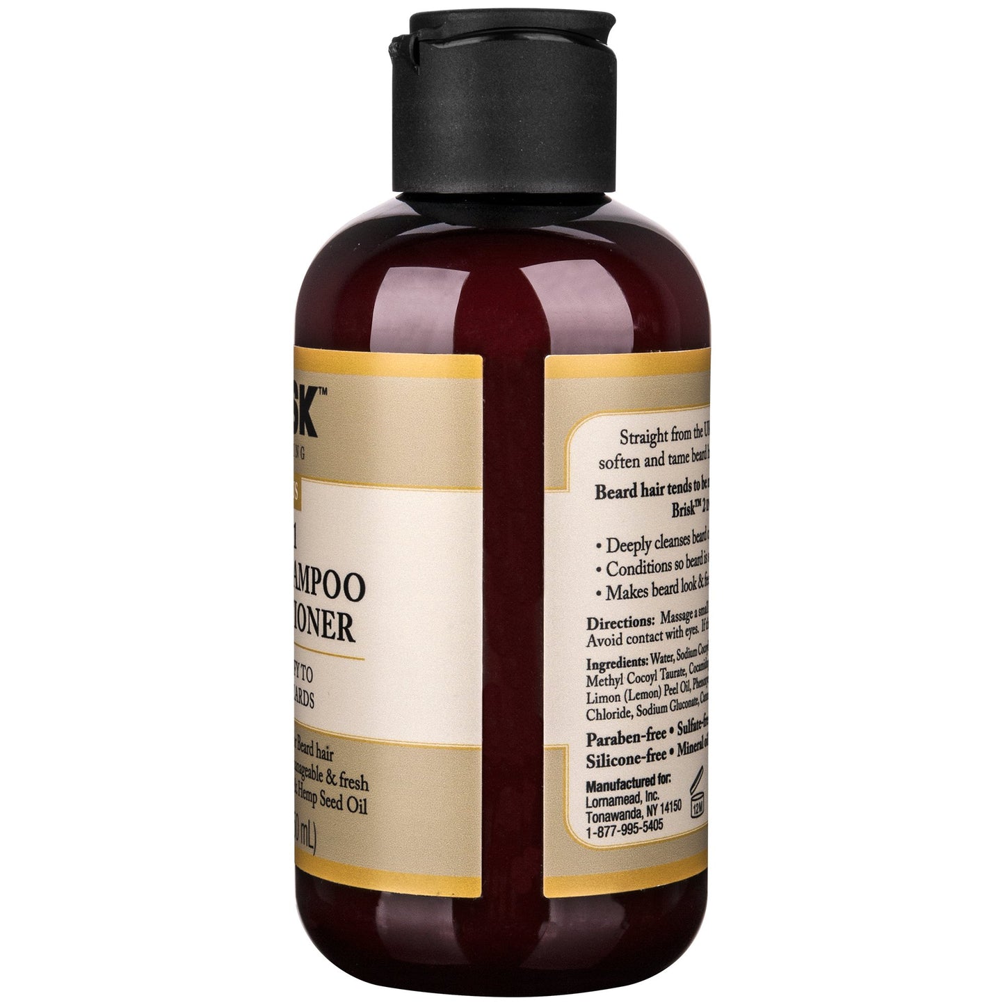 Brisk Grooming 2 In 1 Beard Shampoo + Conditioner - Citrus