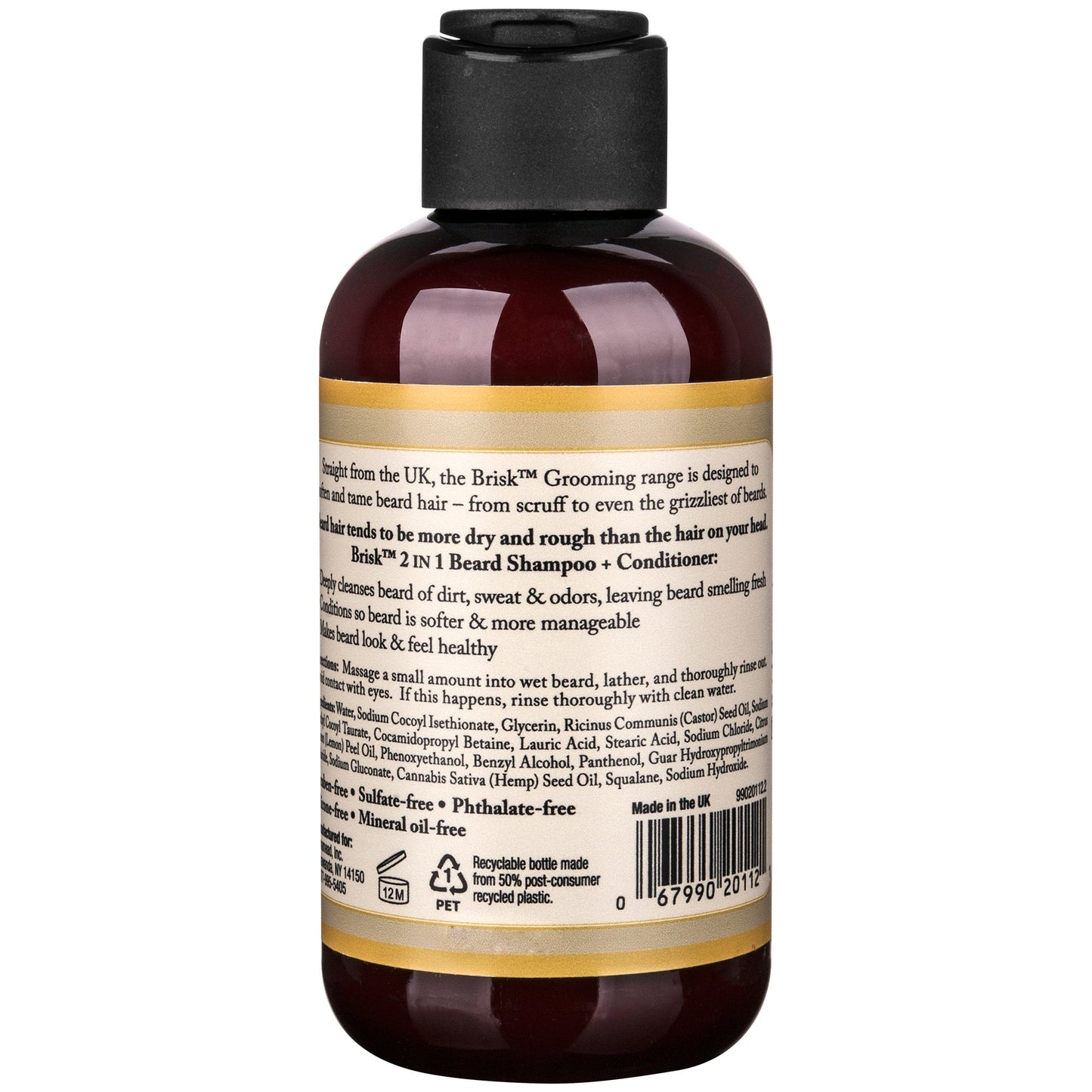 Brisk Grooming 2 In 1 Beard Shampoo + Conditioner - Citrus