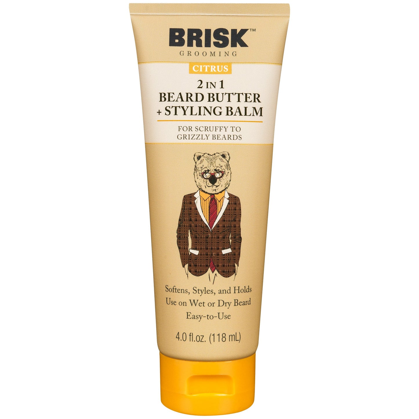 Brisk Grooming 2 In 1 Beard Butter + Styling Balm - Citrus