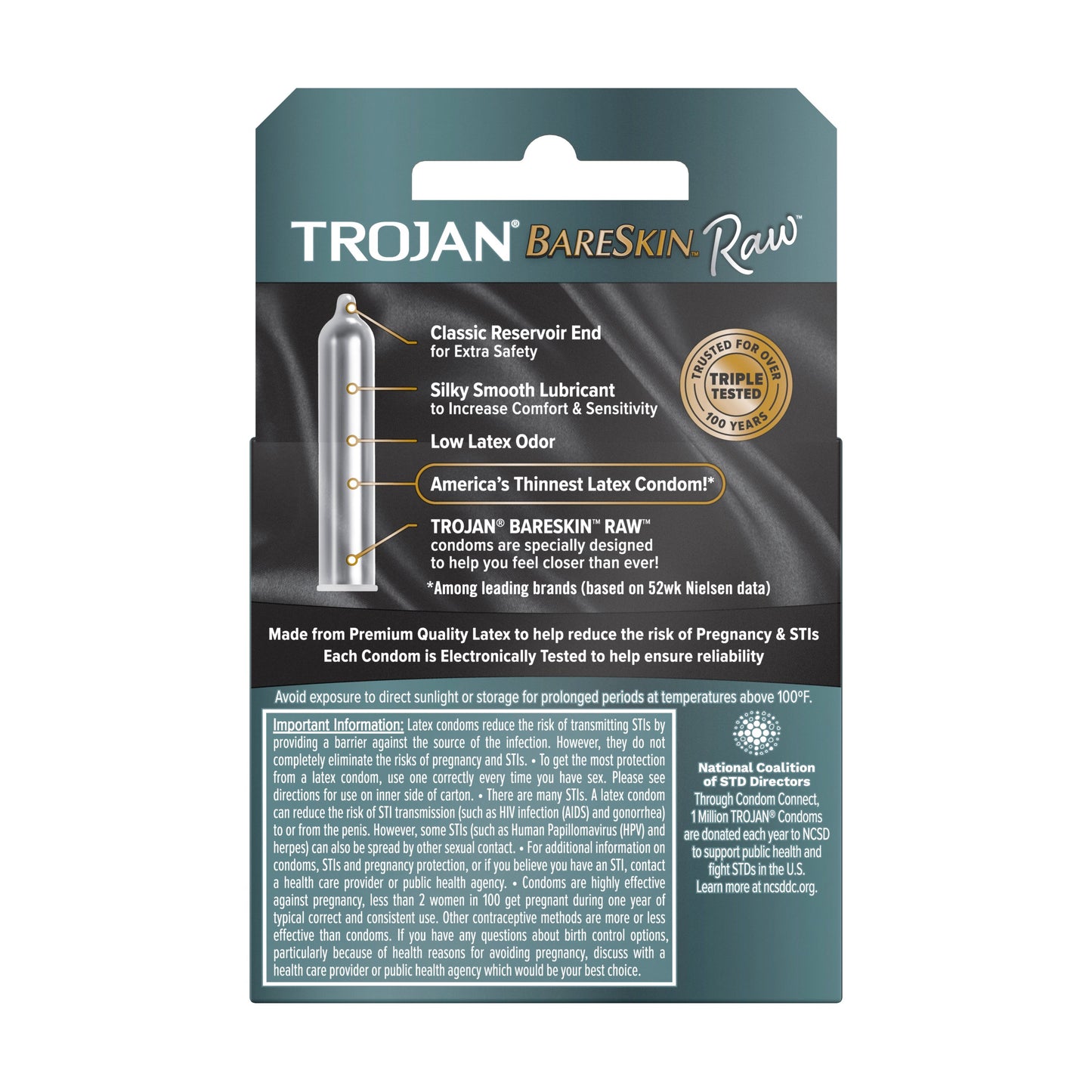 Trojan Bareskin Raw Lubricated Latex Condoms