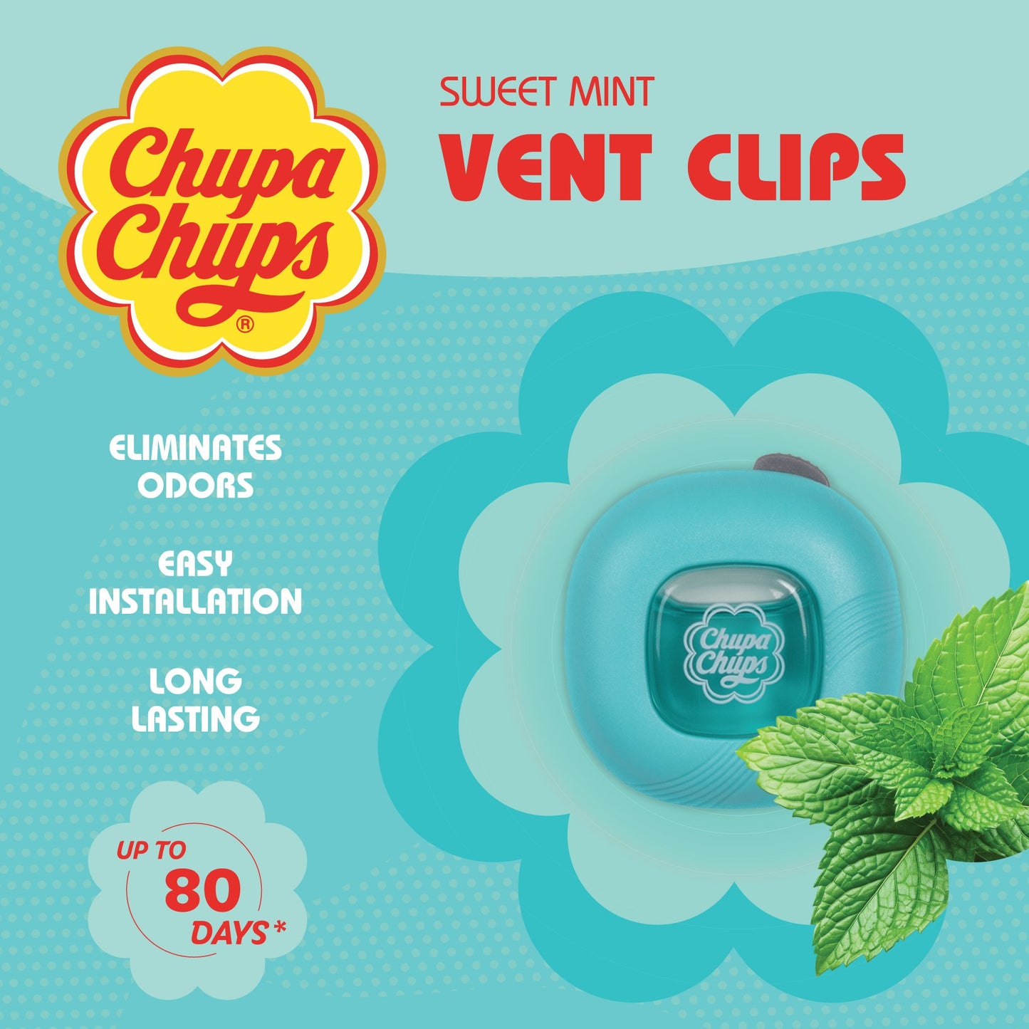 Chupa Chups Vent Clip Air Fresheners - Sweet Mint
